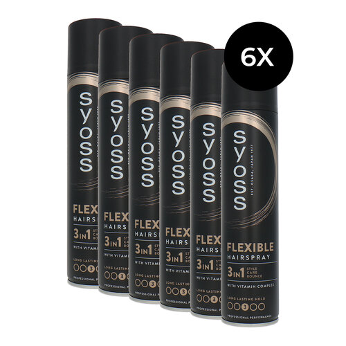 Syoss Flexible Hairspray - 3 - 6 x 300 ml Syoss Flexible Hairspray - 3 - 6 x 300 ml