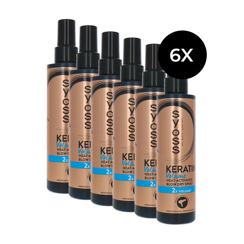 Syoss Keratin Volume Heat Activated Blow Dry Spray - 6 x 200 ml Syoss Keratin Volume Heat Activated Blow Dry Spray - 6 x 200 ml