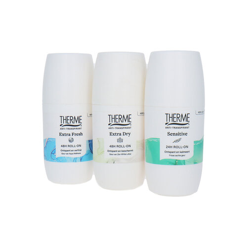 Therme Deo Roller Extra Fresh-Sensitive-Extra Dry - 3 x 60 ml