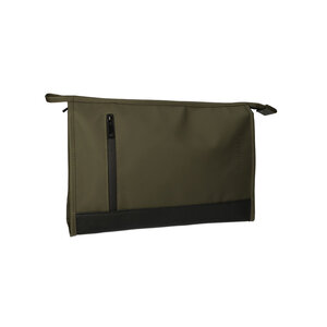 Toiletry Bag Rubber Bottom Green 35x24cm
