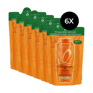 L'Oréal Extraoridinary Oil Nourishing Shampoo Refill - 6 x 250 ml Extraoridinary Oil Nourishing Shampoo Refill - 6 x 250 ml