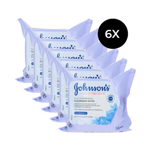 Make-up Be Gone 5-in-1 Pampering Cleansing Wipes - 6 x 25 pieces