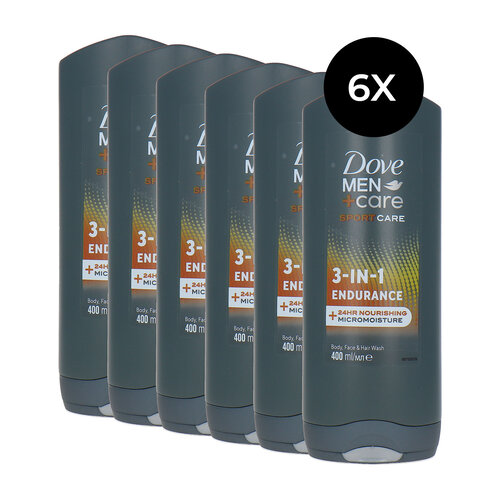 Dove Men + Care Sport Care 3-in-1 Endurance - 6 x 400 ml Dove Men + Care Sport Care 3-in-1 Endurance - 6 x 400 ml