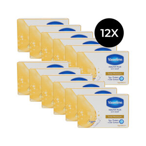 Vaseline Healthy Plus Bar Soap Total Moisture - 12 x 75 gr Healthy Plus Bar Soap Total Moisture - 12 x 75 gr