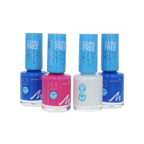 Manhattan Clean & Free Nagellack - 151-165-169 (4er Set) Manhattan Clean & Free Nagellack - 151-165-169 (4er Set)