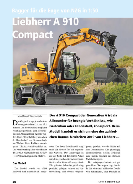 Unser #1000 Liebherr A 910 Modell im