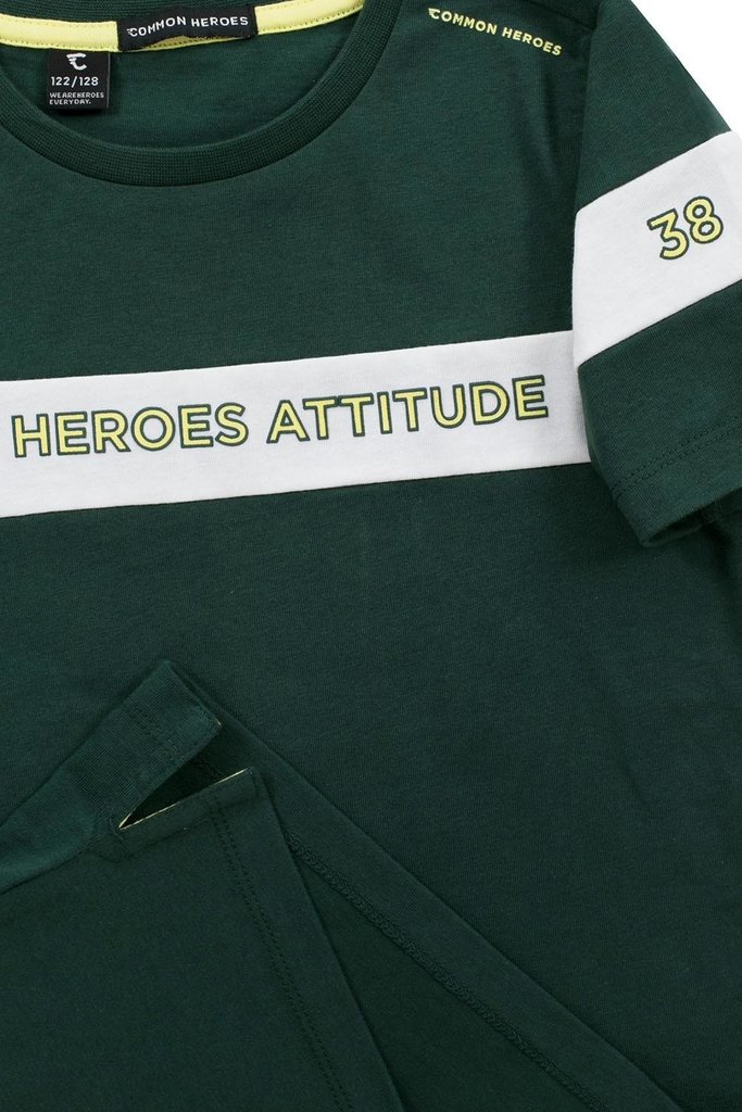 Common Heroes Army green t-shirt