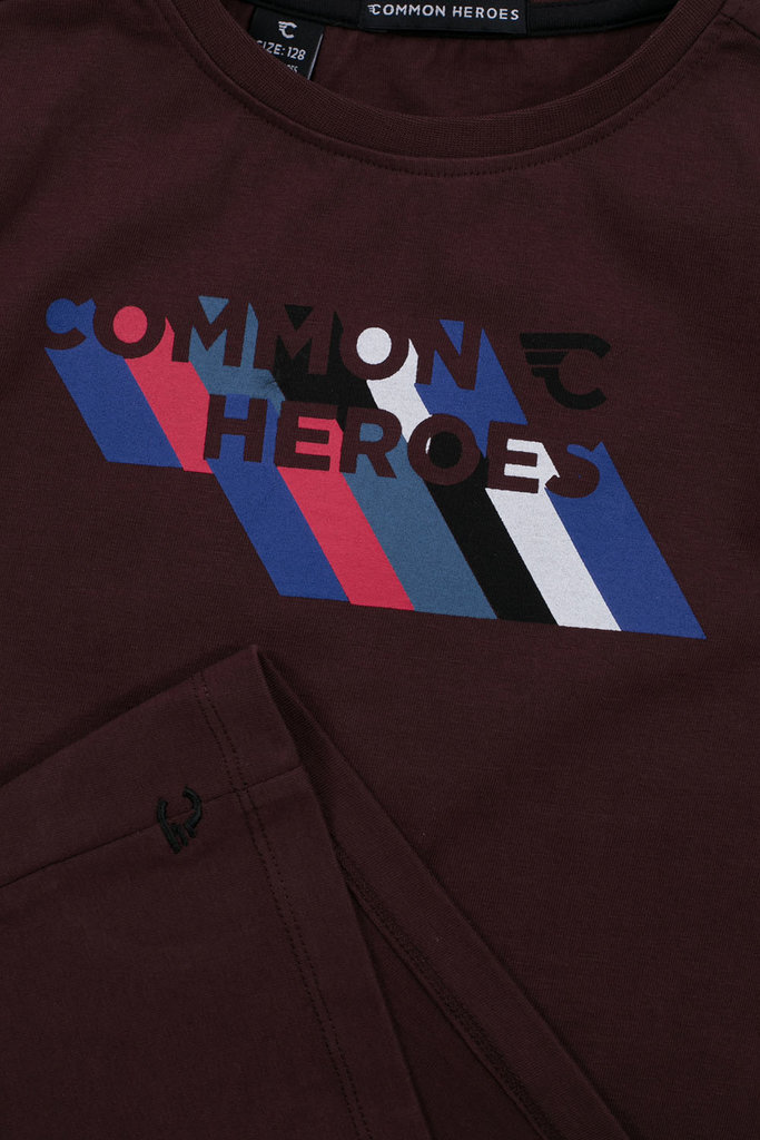 Common Heroes T-shirt burgundy