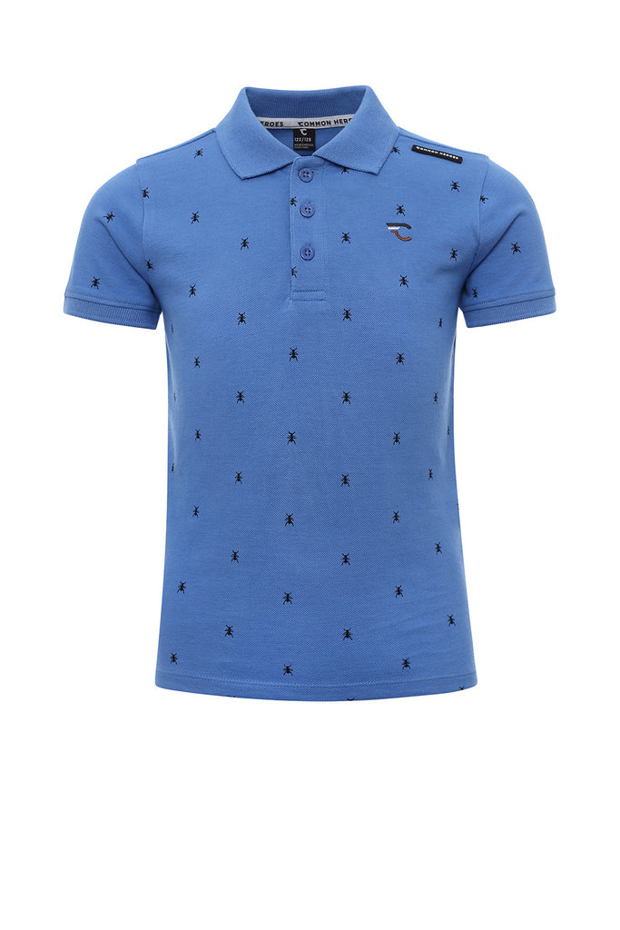 Common Heroes Polo piqué blauw all-over