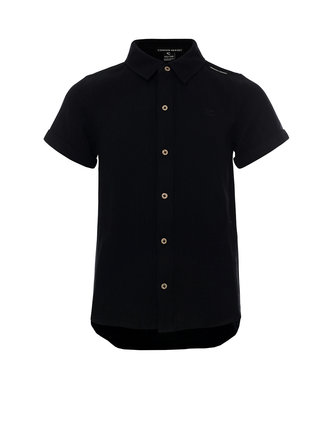 Common Heroes Blouse korte mouw zwart Common Heroes Blouse korte mouw zwart