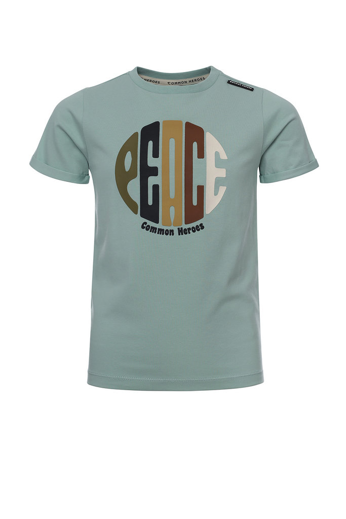 Common Heroes Mint tee with print