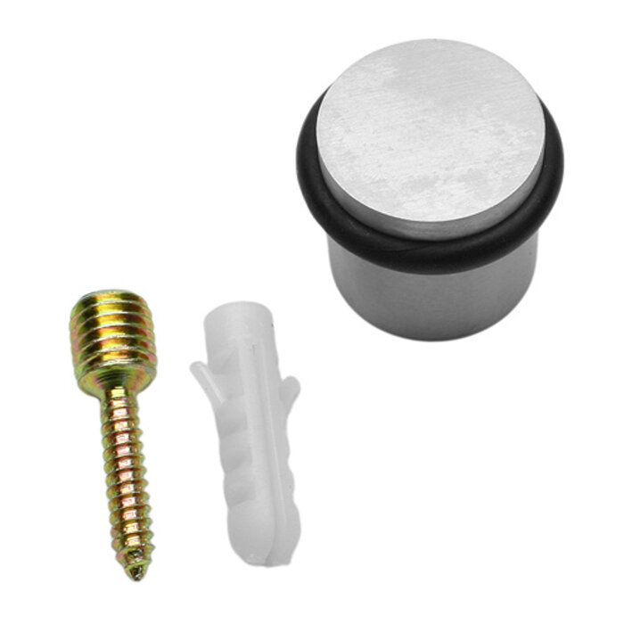 Deurbuffer vloer geborsteld RVS 30mm