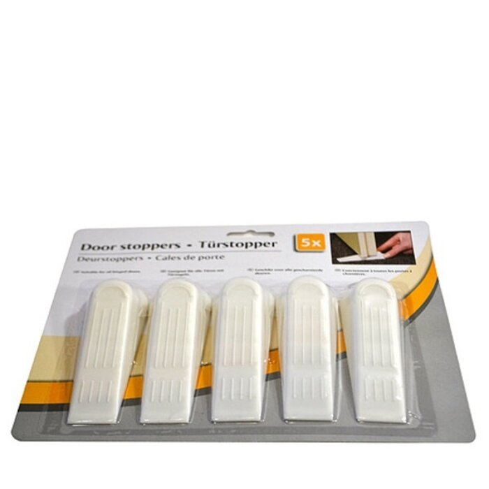 Deurstopper wit set van 5