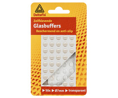 Stootdopjes zelfklevend bol transparant 8 mm x 1.3 mm 50 stuks