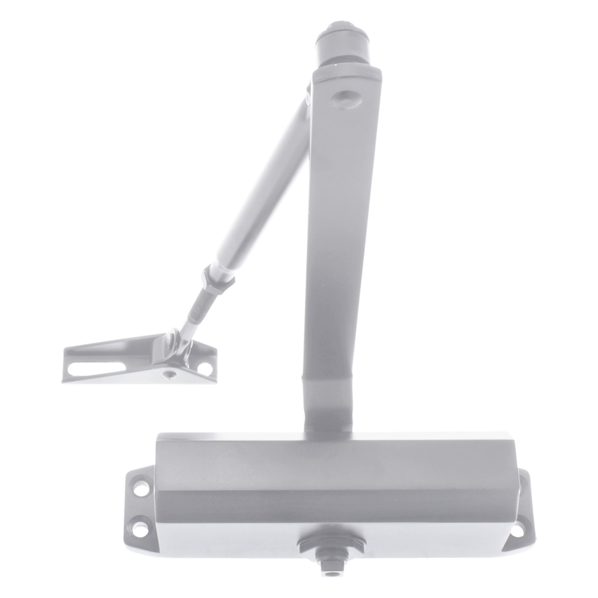 Deurdranger zilver met schaararm 40 - 65 kg | Automatische deursluiter | Deurstopper.net