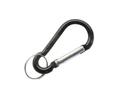 Karabijnhaak 60 mm aluminium zwart