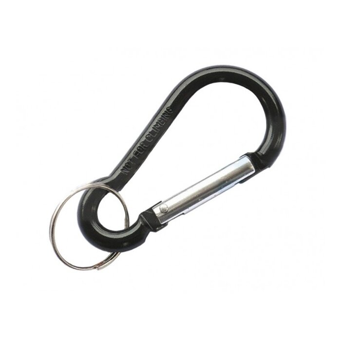 Karabijnhaak 60 mm aluminium zwart