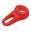 Deurstopper flexibel rubber 120 x 58 mm rood