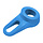 Deurstopper flexibel rubber 120 x 58 mm blauw