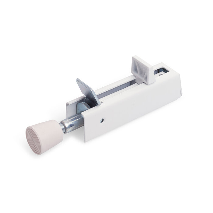 Deurvastzetter met voetstift wit 122 x 30 mm l Kickdown deurstopper