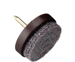 Vloerglijder met nagel bruin 20mm-10 stuks
