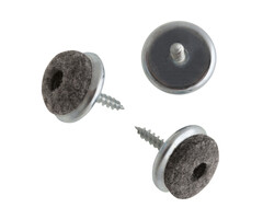 Stoelviltjes met schroef grijs vilt 20mm - 10 stuks