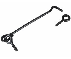 Windhaak 100 mm zwart met schroefoog