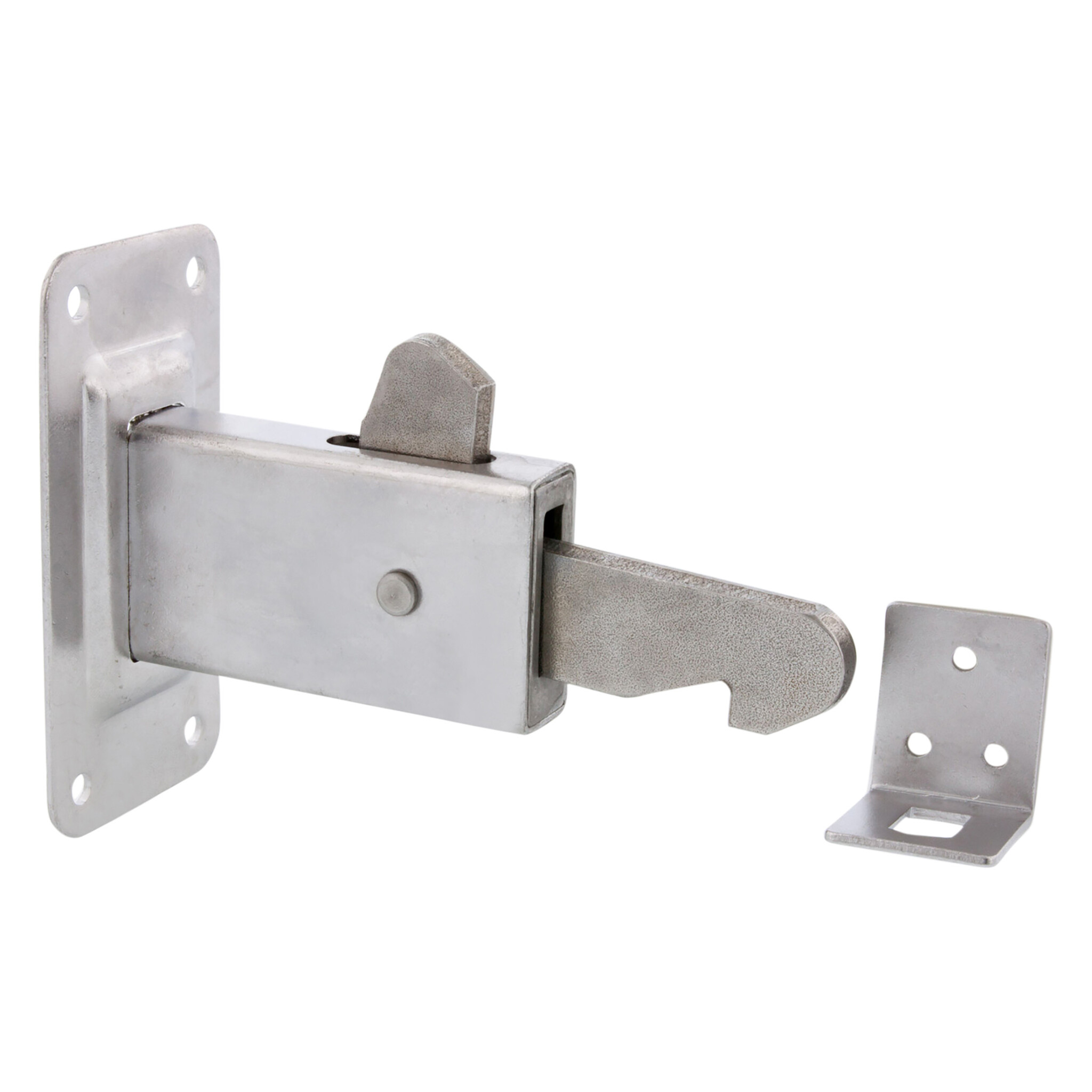 Deurvastzetter met muurplaat RVS