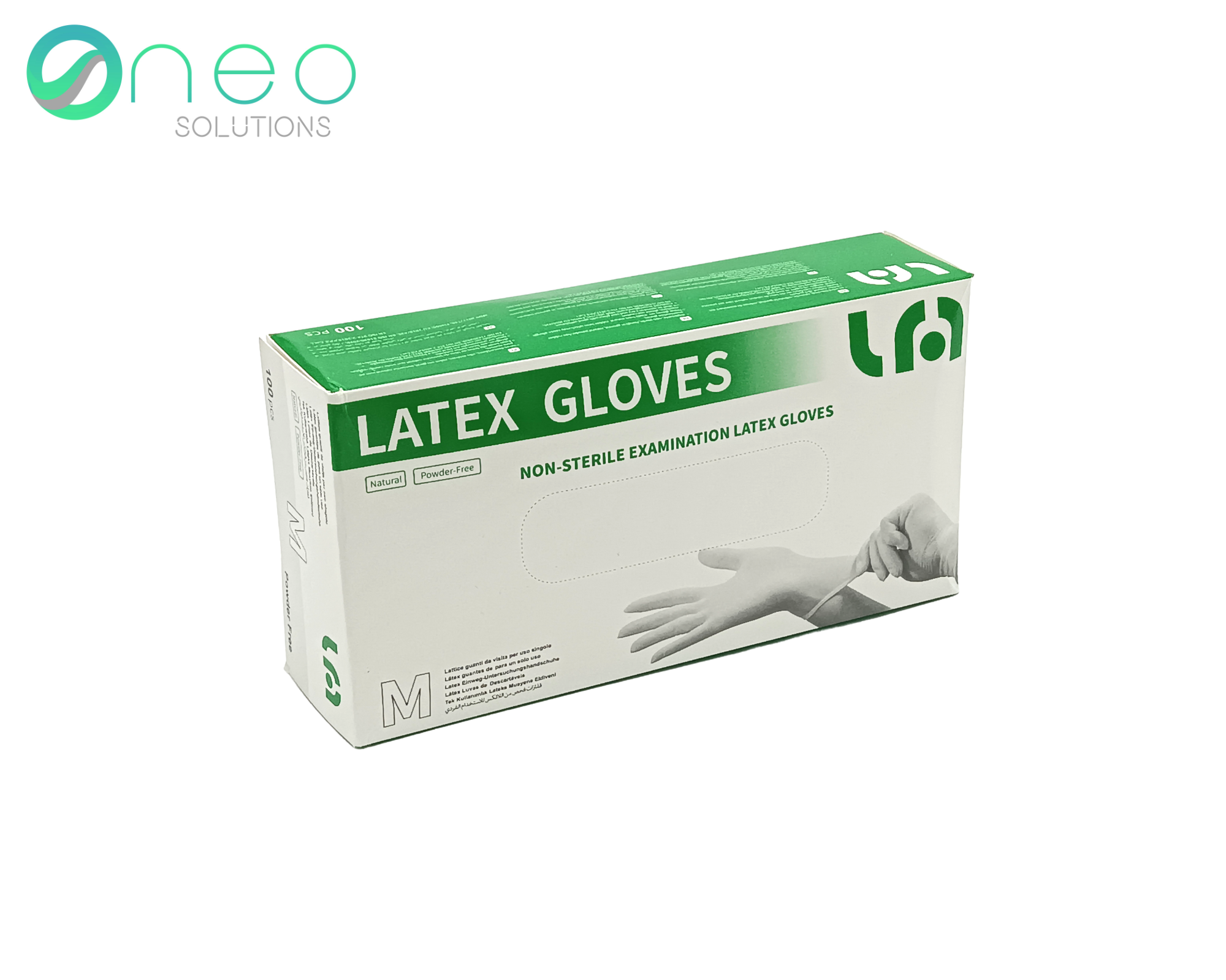 Latex gloves - Box of 100 - Size L - MyOneo
