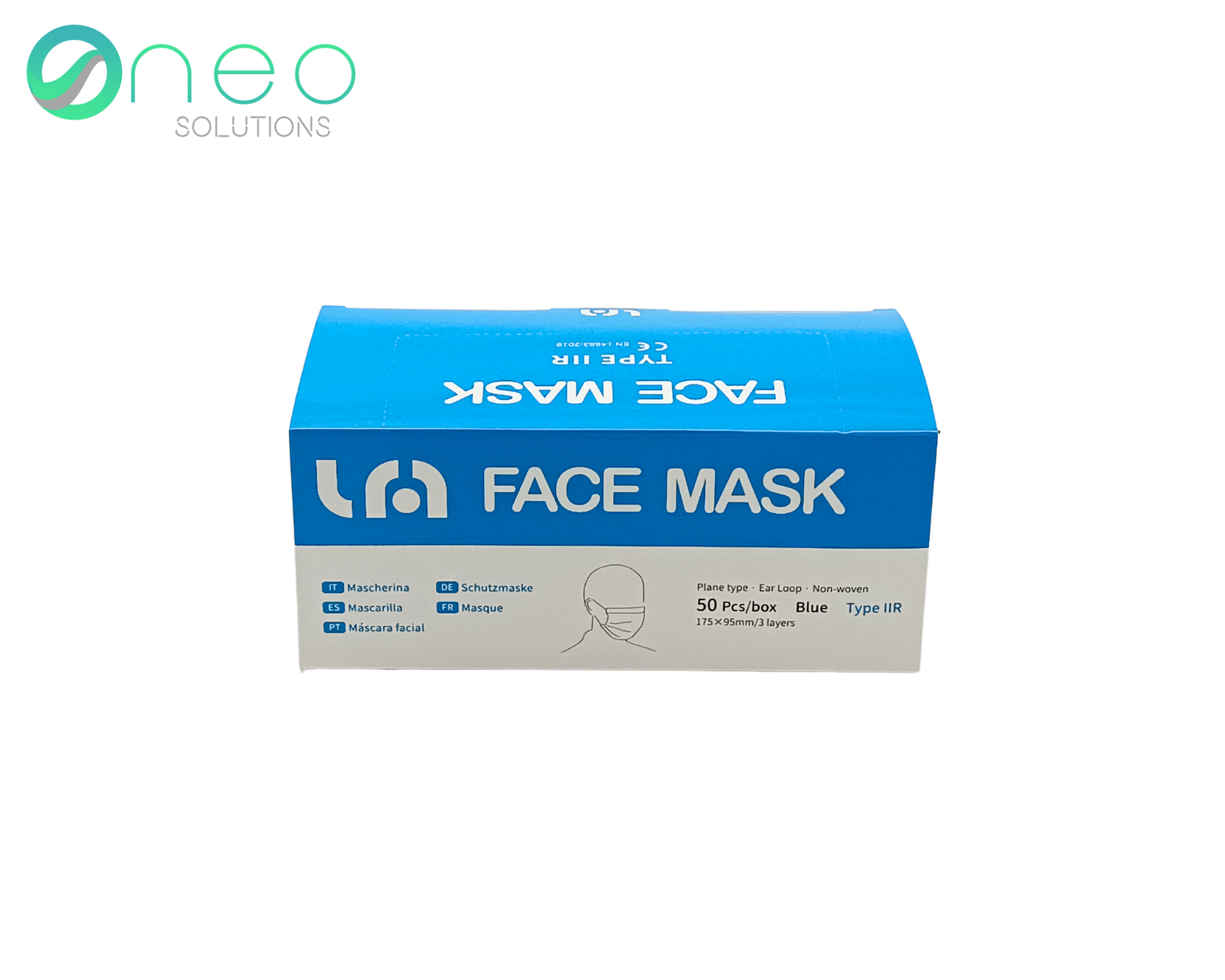 LyncMed - Type IIR medical surgical masks (1 x 50) - Blue