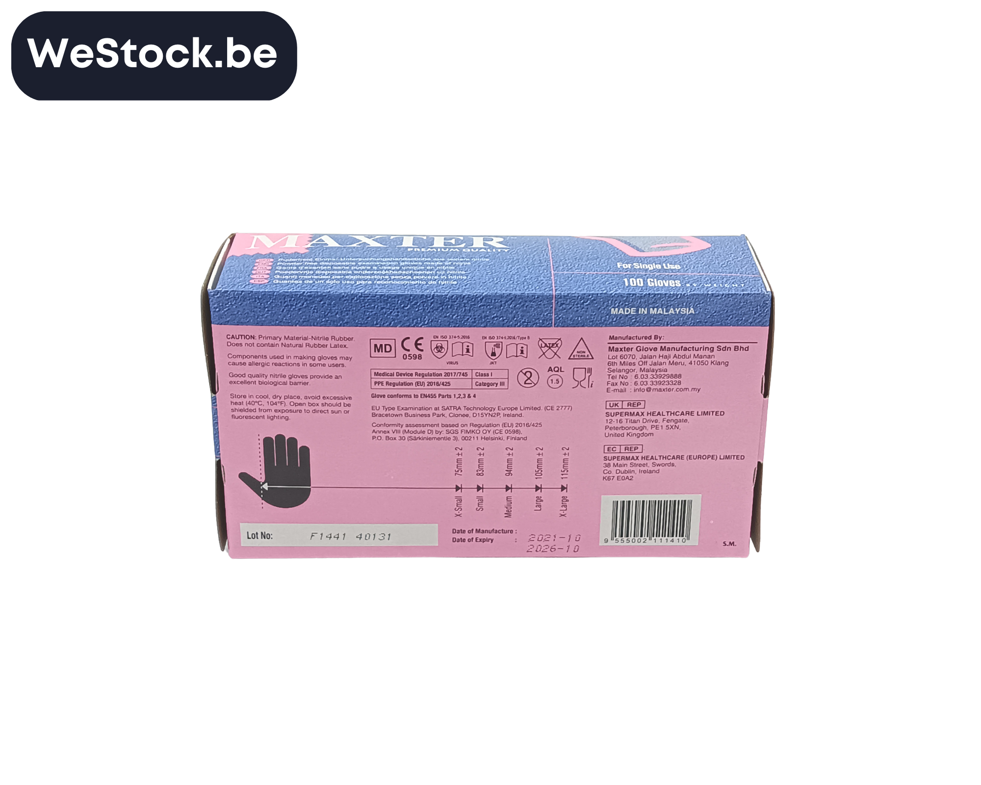 Gants | Nitrile | 100 Gants | Taille XL