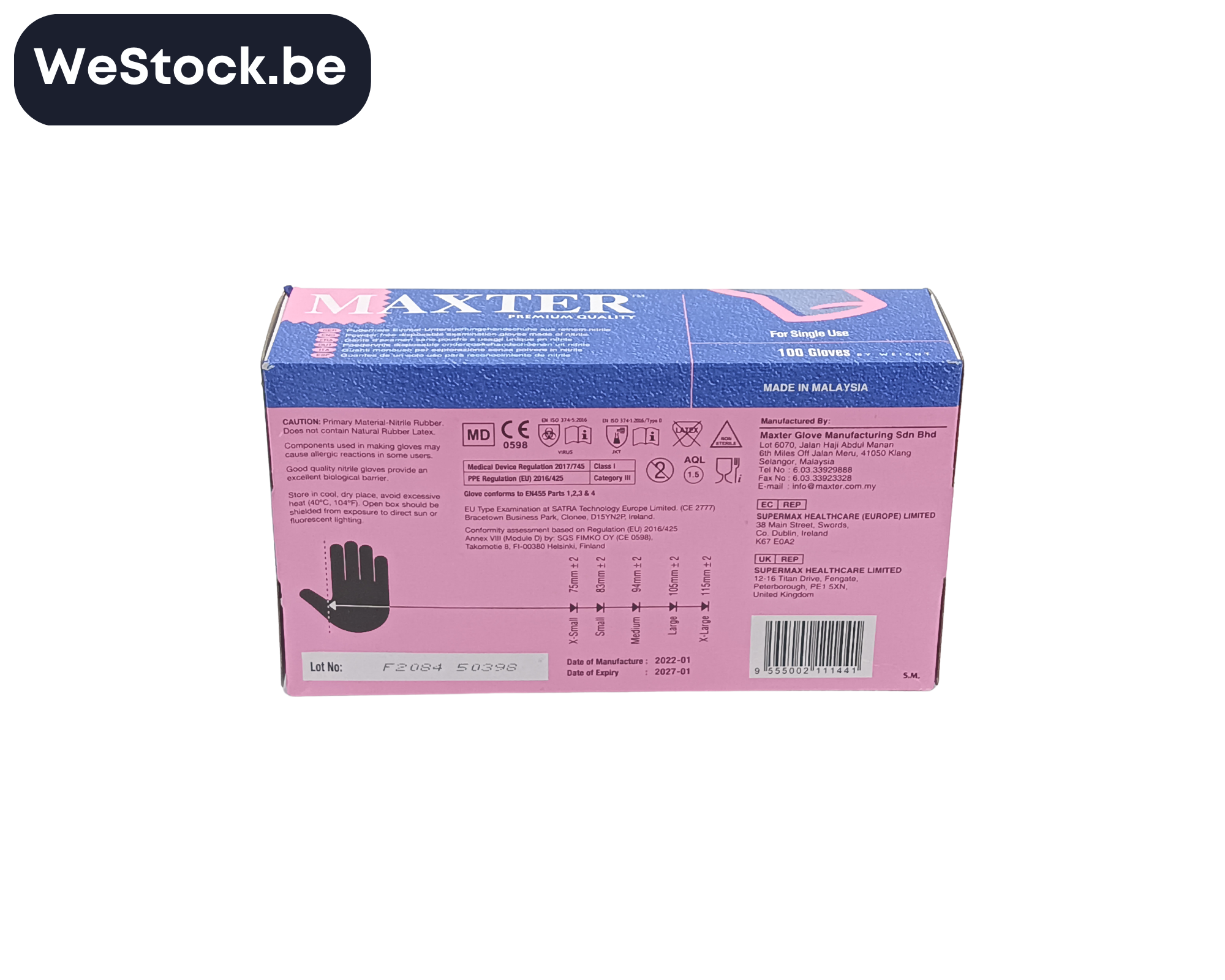 Gants | Nitrile | 100 Gants | Taille S
