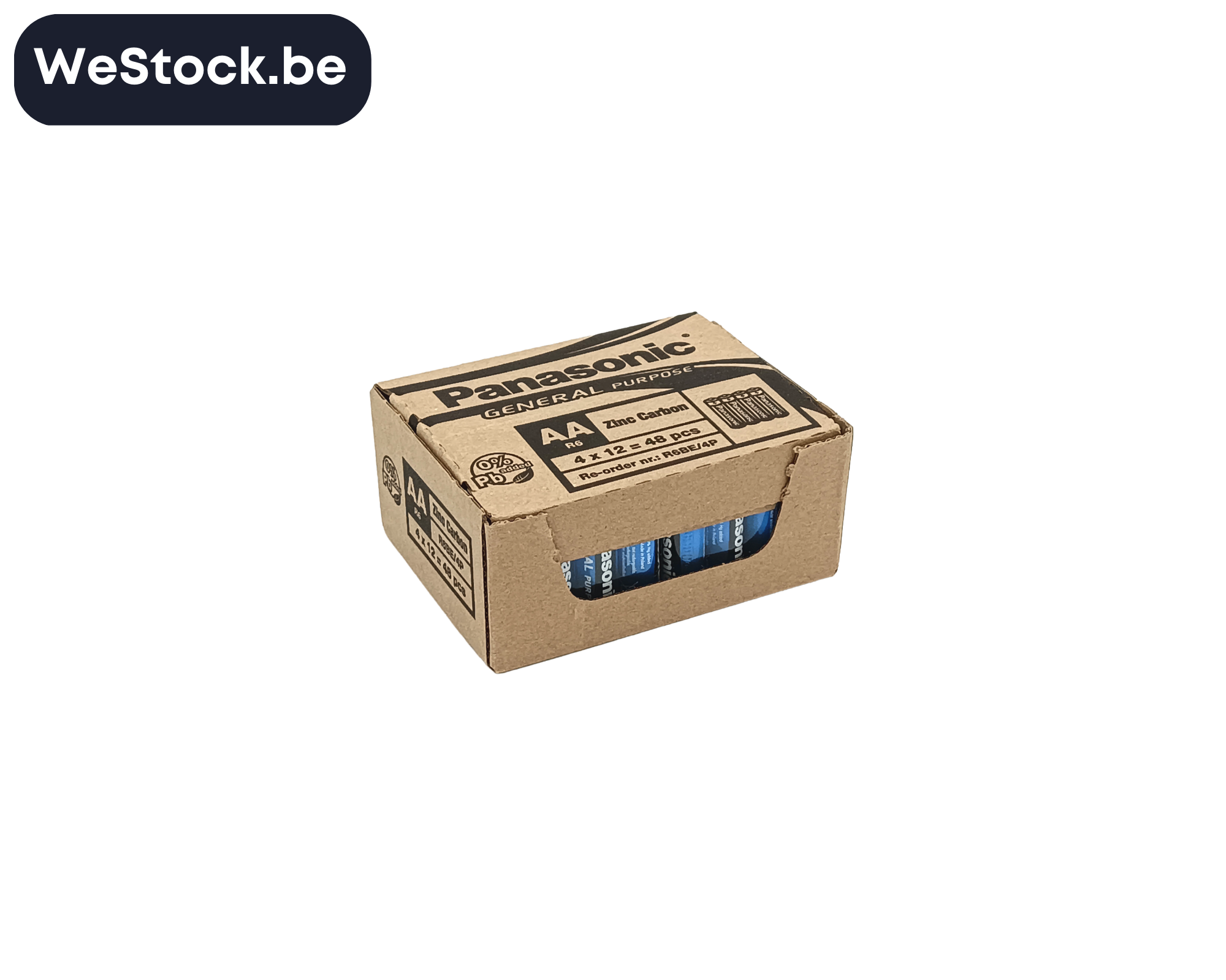 Batteries | AA | Zinc-Carbon | 4 Batteries