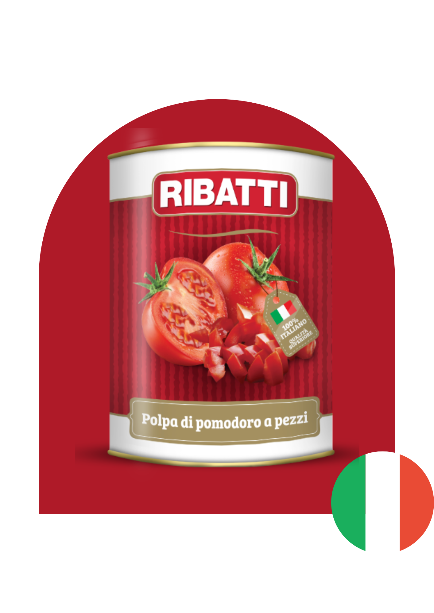 Concassé – Pulpe de tomate en morceaux – Origine Italie – 400 g (conserve)