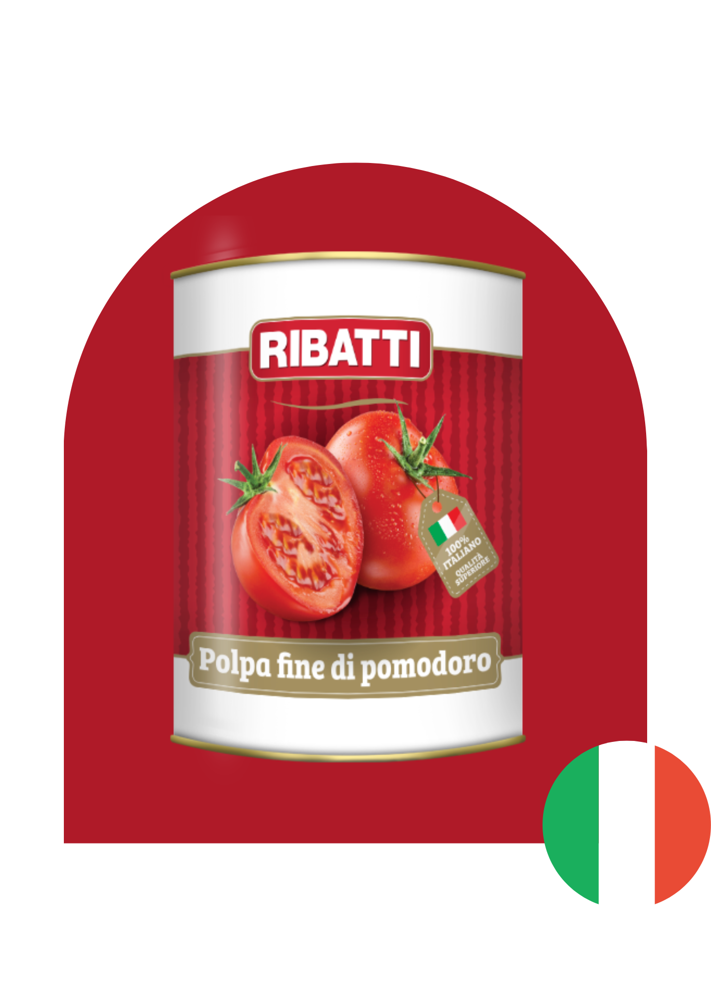 Finely chopped tomatoes / Fine tomato pulp (Polpa fine di pomodoro) – Origin: Italy – 2.5 kg (can)