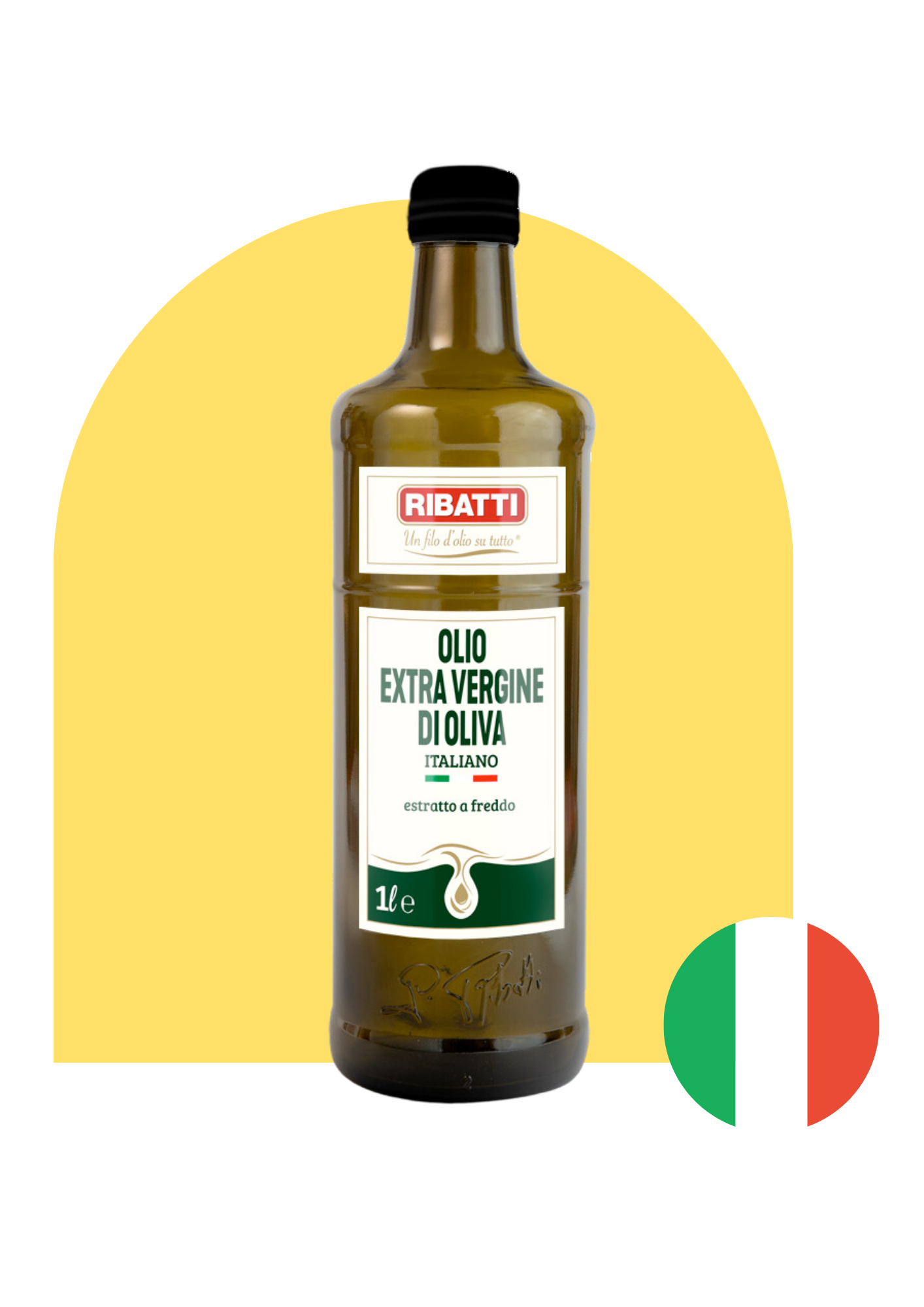 Huile d'olive 100% Extra vierge - 1 litre - D'origine italienne (Pouilles)