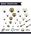 Lampionbox® Modulaire Lampionnen Set - 24 Stuks - Goud -Wit - Beige