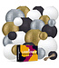 Lampionbox® Modulaire Lampionnen 24 Stuks Goud - Zwart - Wit - Zilver