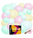 Lampionbox® Modulaire Lampionnen 24 Stuks Mint - Lichtroze - Kristalblauw - Pastel Geel