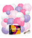 Lampionbox® Modulaire Lampionnen Set Roze - Wit - Paars 24 Stuks