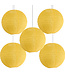 Bulk Pack Gele Nylon Lampionnen 35cm (5 Stuks)