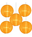 Bulk Pack Gele Nylon Lampionnen 35cm (5 Stuks)