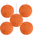 Bulk Pack Oranje Nylon Lampionnen 35cm (5 Stuks)
