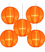 Bulk Pack Oranje Nylon Lampionnen 30cm (5 Stuks)