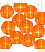 Bulk Pack Oranje Nylon Lampionnen 25cm (12 Stuks)