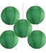 Bulk Pack Donker Groene Nylon Lampionnen 25cm (5 Stuks)