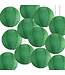 Bulk Pack Donker Groene Nylon Lampionnen 35cm (12 Stuks)