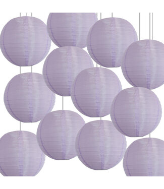 Lampionbox® Bulk Pack Lila Nylon Lampionnen 25cm (12 Stuks)