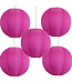 Bulk Pack Roze Nylon Lampionnen 35cm (5 Stuks)