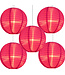 Bulk Pack Roze Nylon Lampionnen 35cm (5 Stuks)